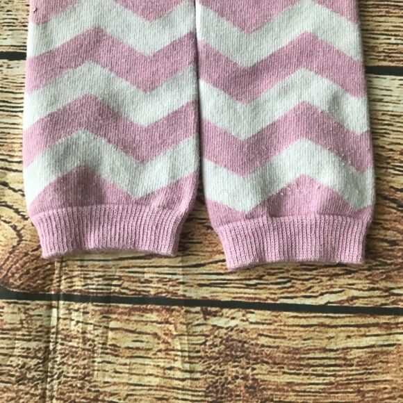 Chevron Baby Toddler Leg Warmers Pink Chevron Blue Ruffle - Picture 3 of 5